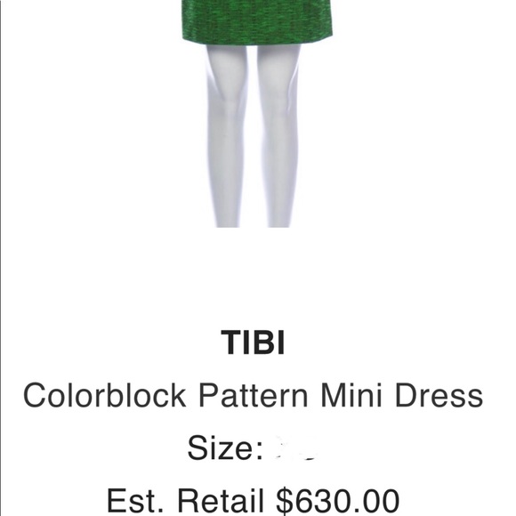 TIBI Colorblock Pattern Mini Dress - Picture 2 of 14